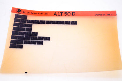 OEM Suzuki ALT50D 1982/October Parts Catalog Microfiche