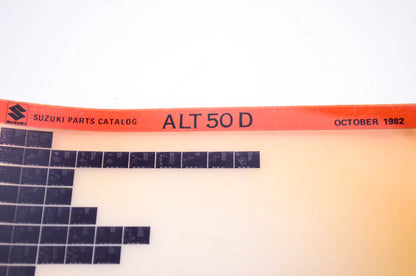 OEM Suzuki ALT50D 1982/October Parts Catalog Microfiche