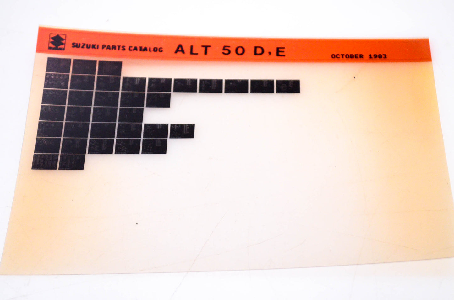 OEM Suzuki ALT50 D,E 1983/October Parts Catalog Microfiche