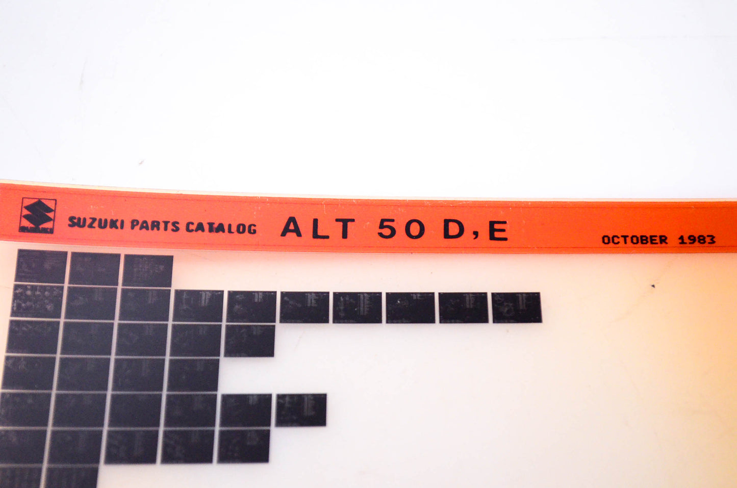 OEM Suzuki ALT50 D,E 1983/October Parts Catalog Microfiche
