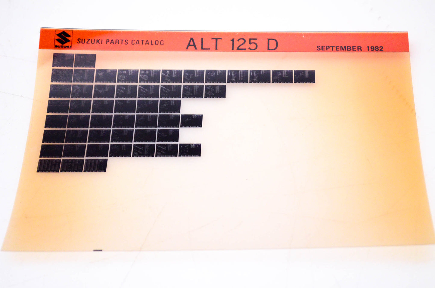 OEM Suzuki ALT 125 D 1982/September Parts Catalog Microfiche