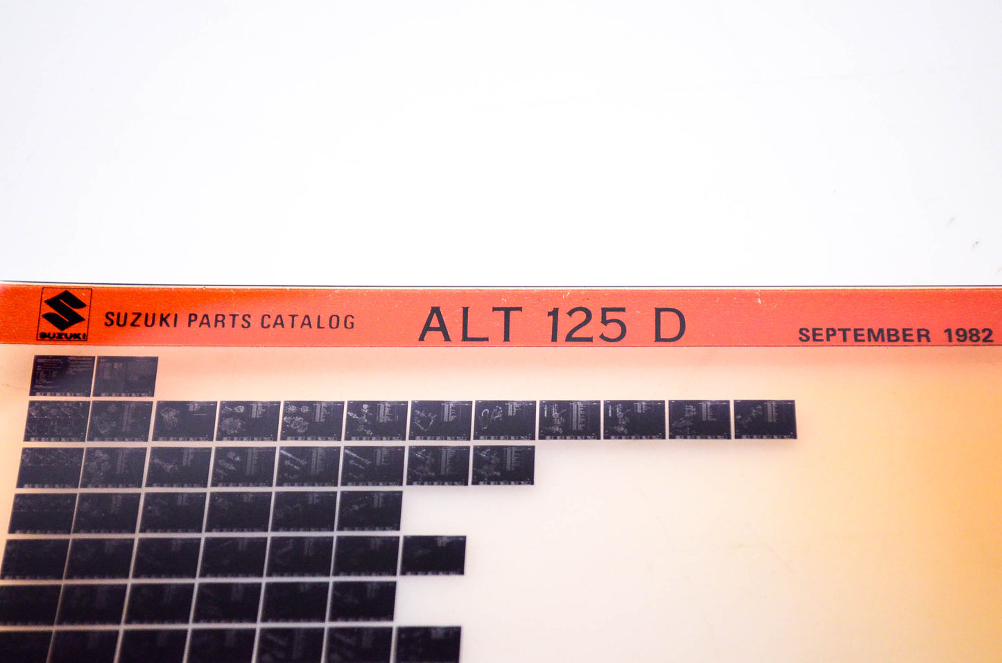 OEM Suzuki ALT 125 D 1982/September Parts Catalog Microfiche
