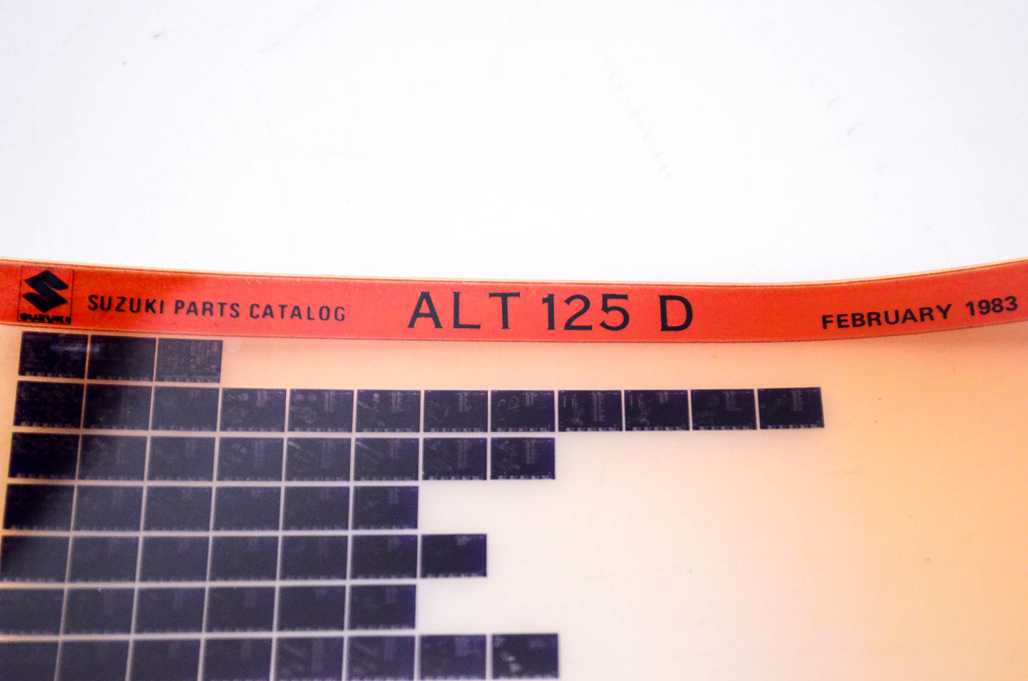 OEM Suzuki ALT 125 D 1983/February Parts Catalog Microfiche