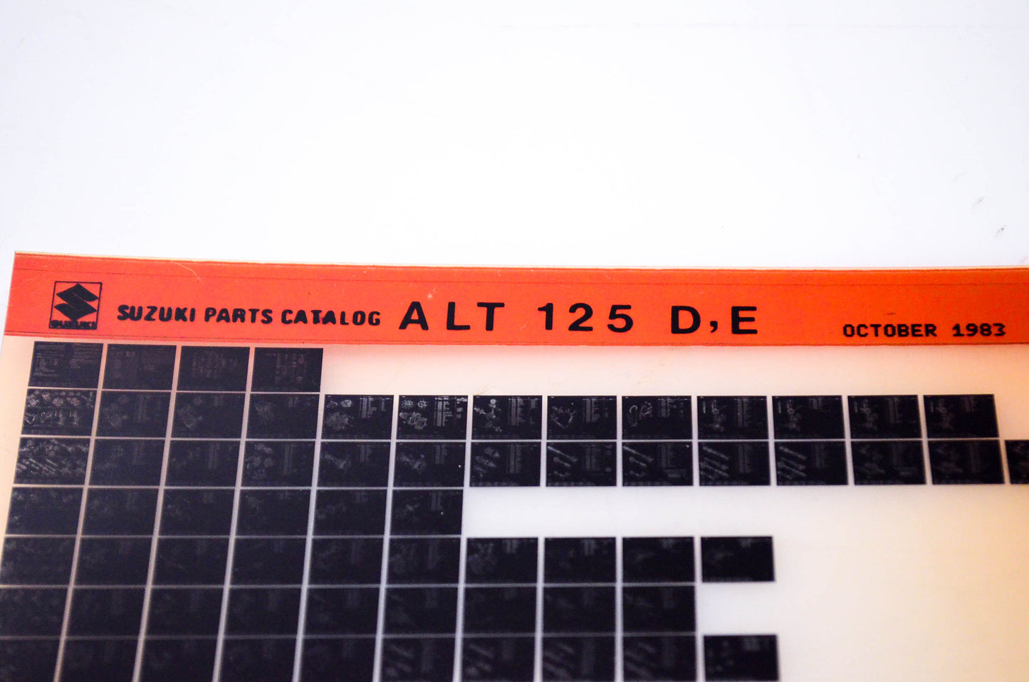 OEM Suzuki ALT 125 D,E 1983/October Parts Catalog Microfiche
