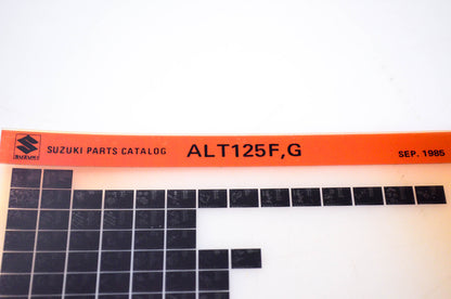 OEM Suzuki ALT125F,G 1985/September Parts Catalog Microfiche