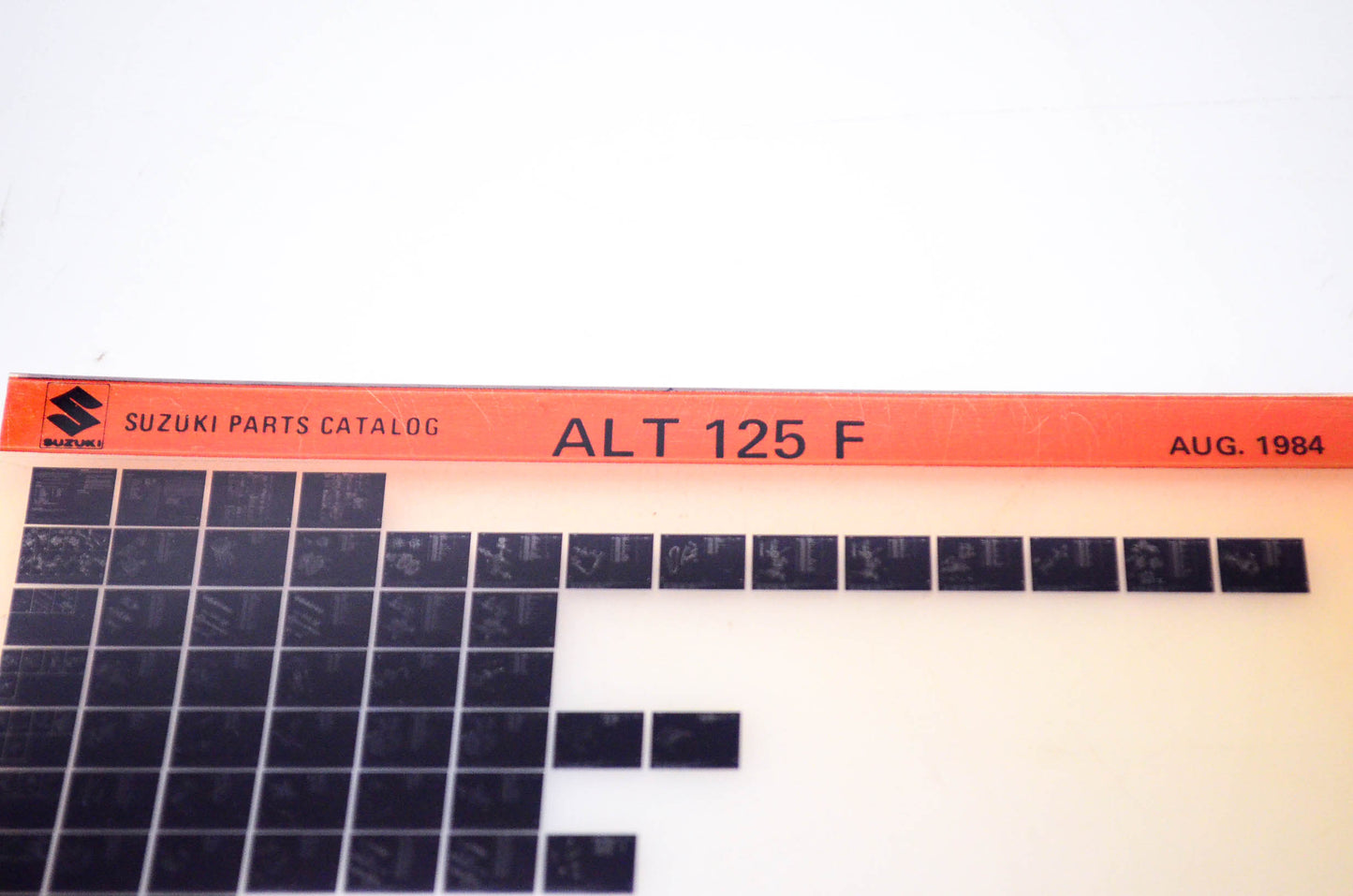 OEM Suzuki ALT 125 F 1984/August Parts Catalog Microfiche