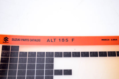 OEM Suzuki ALT 185 F 1984/March Parts Catalog Microfiche