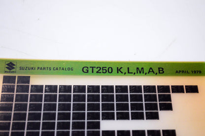 OEM Suzuki GT250 K,L,M,A,B 1979/April Parts Catalog Microfiche