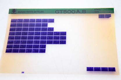 OEM Suzuki GT500A,B 1979/April Parts Catalog Microfiche