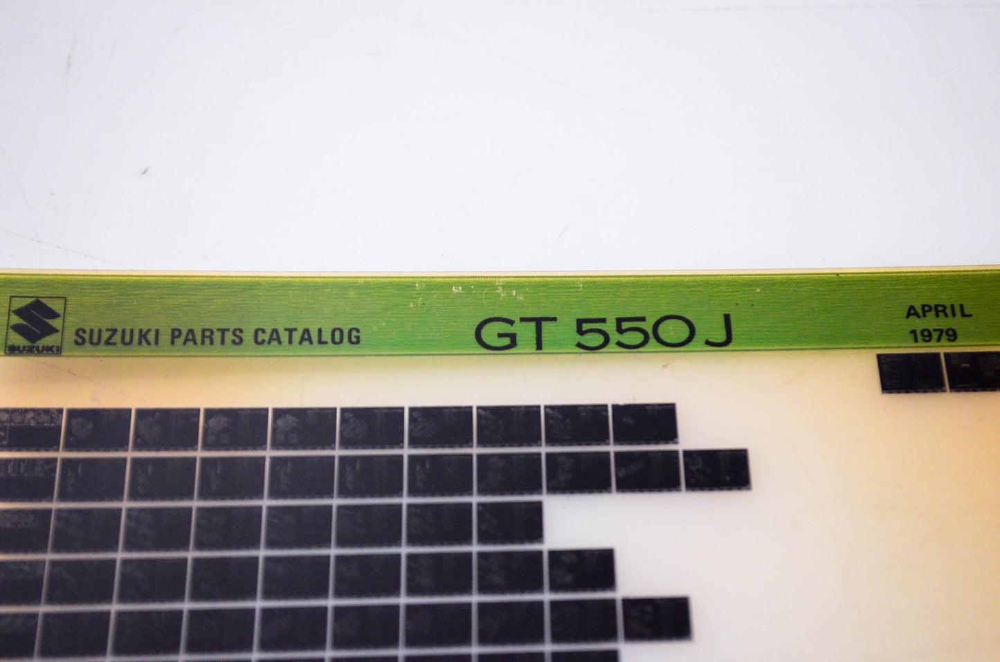 OEM Suzuki GT 550J 1979/April Parts Catalog Microfiche