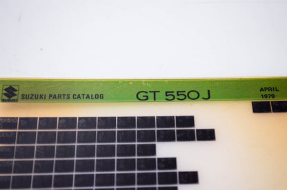 OEM Suzuki GT 550J 1979/April Parts Catalog Microfiche