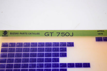 OEM Suzuki GT 750J 1979/April Parts Catalog Microfiche