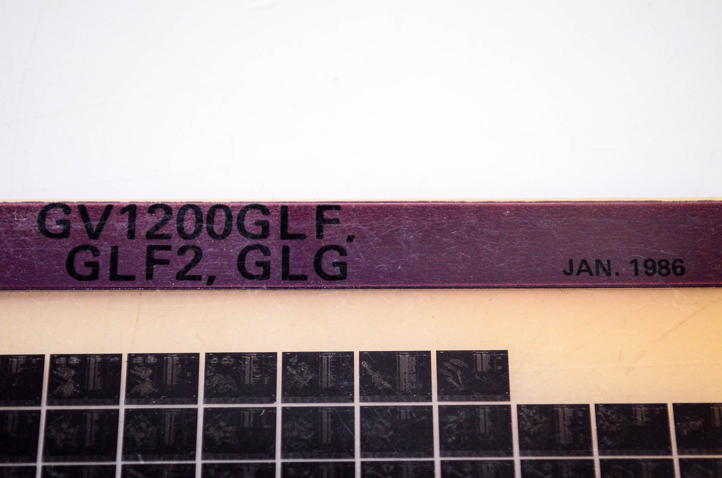 OEM Suzuki GV1200 GLF, GLF2, GLG 1986/January Parts Catalog Microfiche