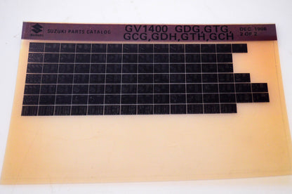 OEM Suzuki GV1400 GDG,GTG,GCG,GDH,GTH,GCH 1986/Dec Parts Catalog Microfiche 2/2