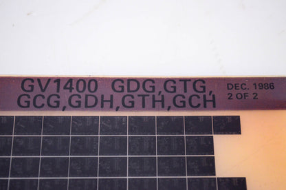 OEM Suzuki GV1400 GDG,GTG,GCG,GDH,GTH,GCH 1986/Dec Parts Catalog Microfiche 2/2