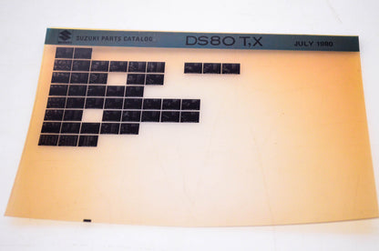 OEM Suzuki DS80 T,X 1980/July Parts Catalog Microfiche