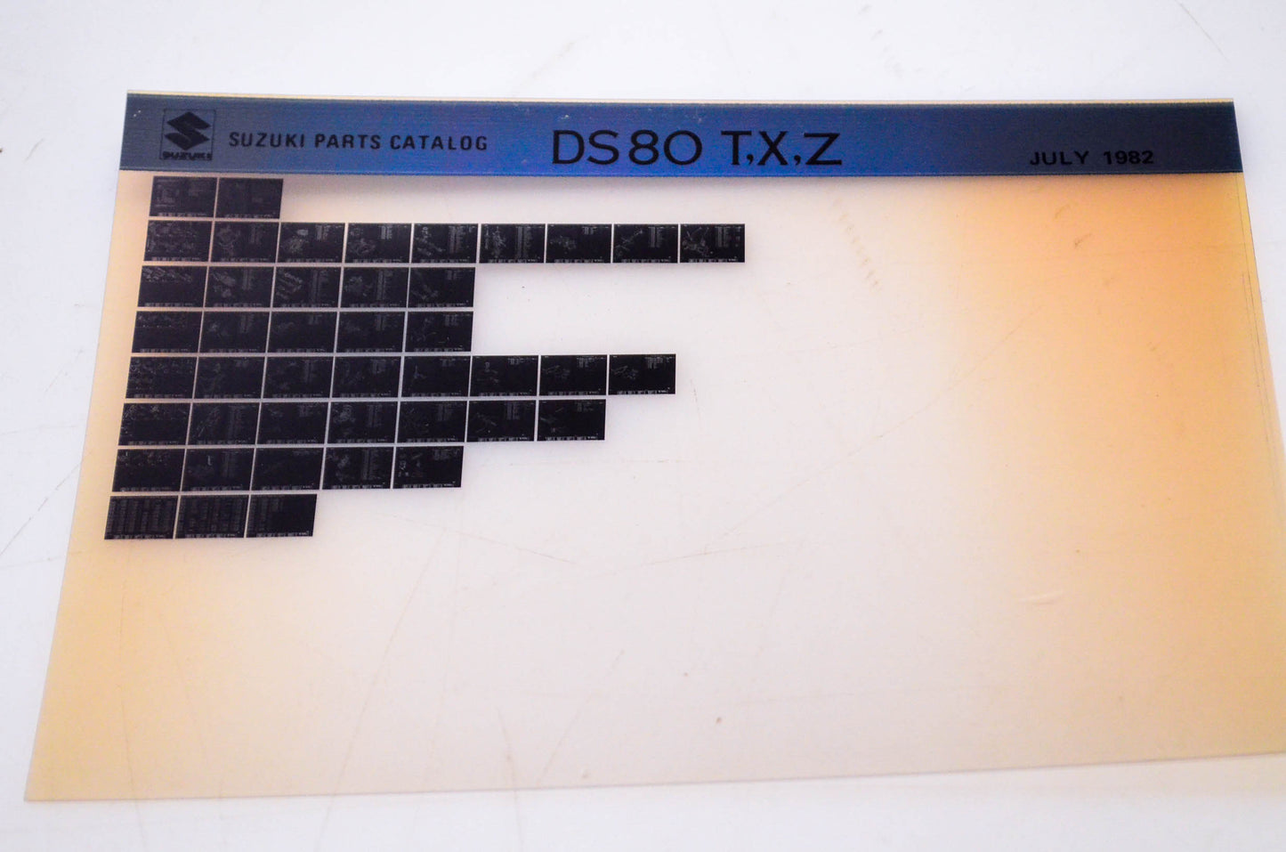 OEM Suzuki DS80 T,X,Z 1982/July Parts Catalog Microfiche