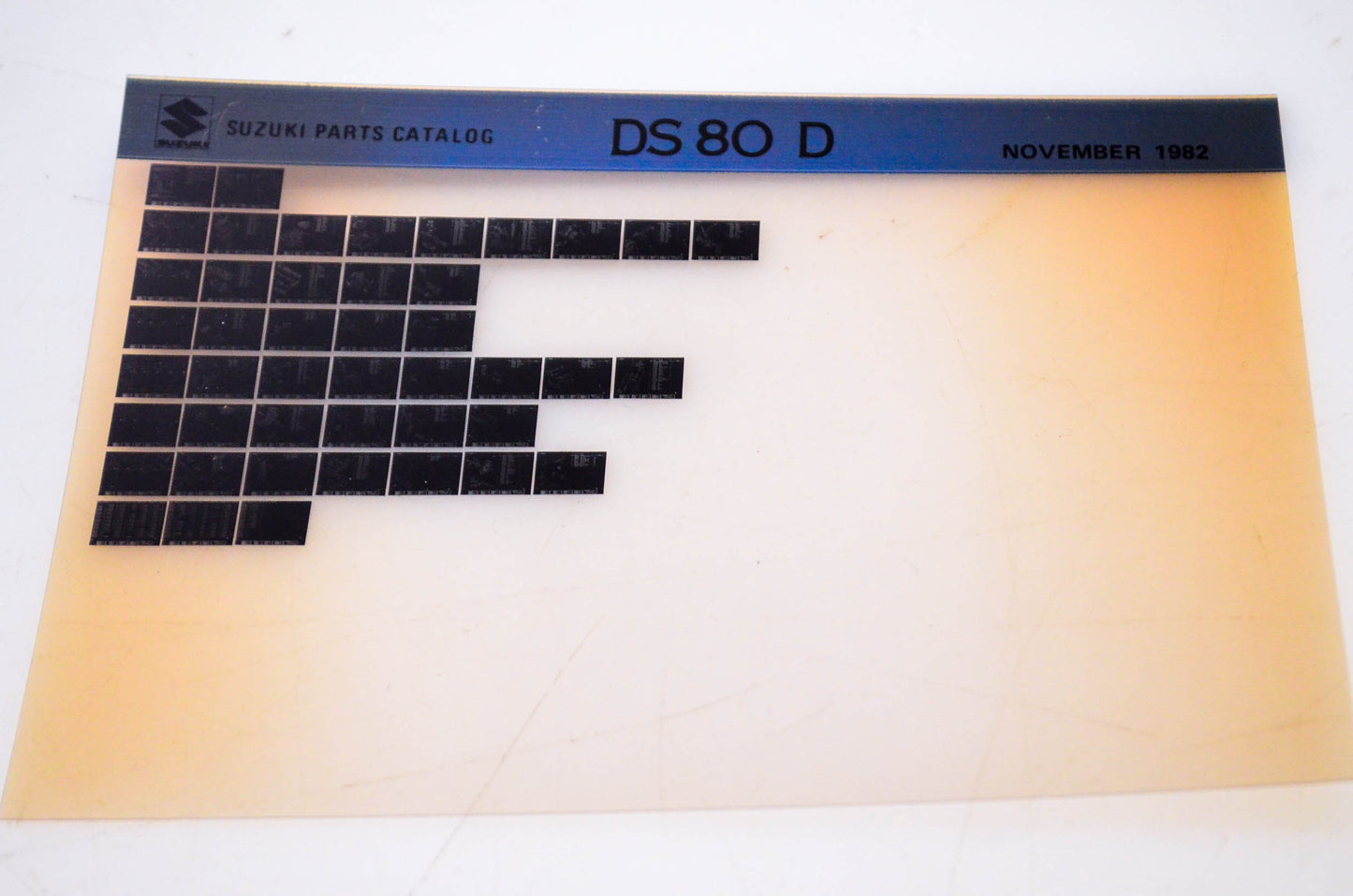 OEM Suzuki DS 80 D 1982/November Parts Catalog Microfiche