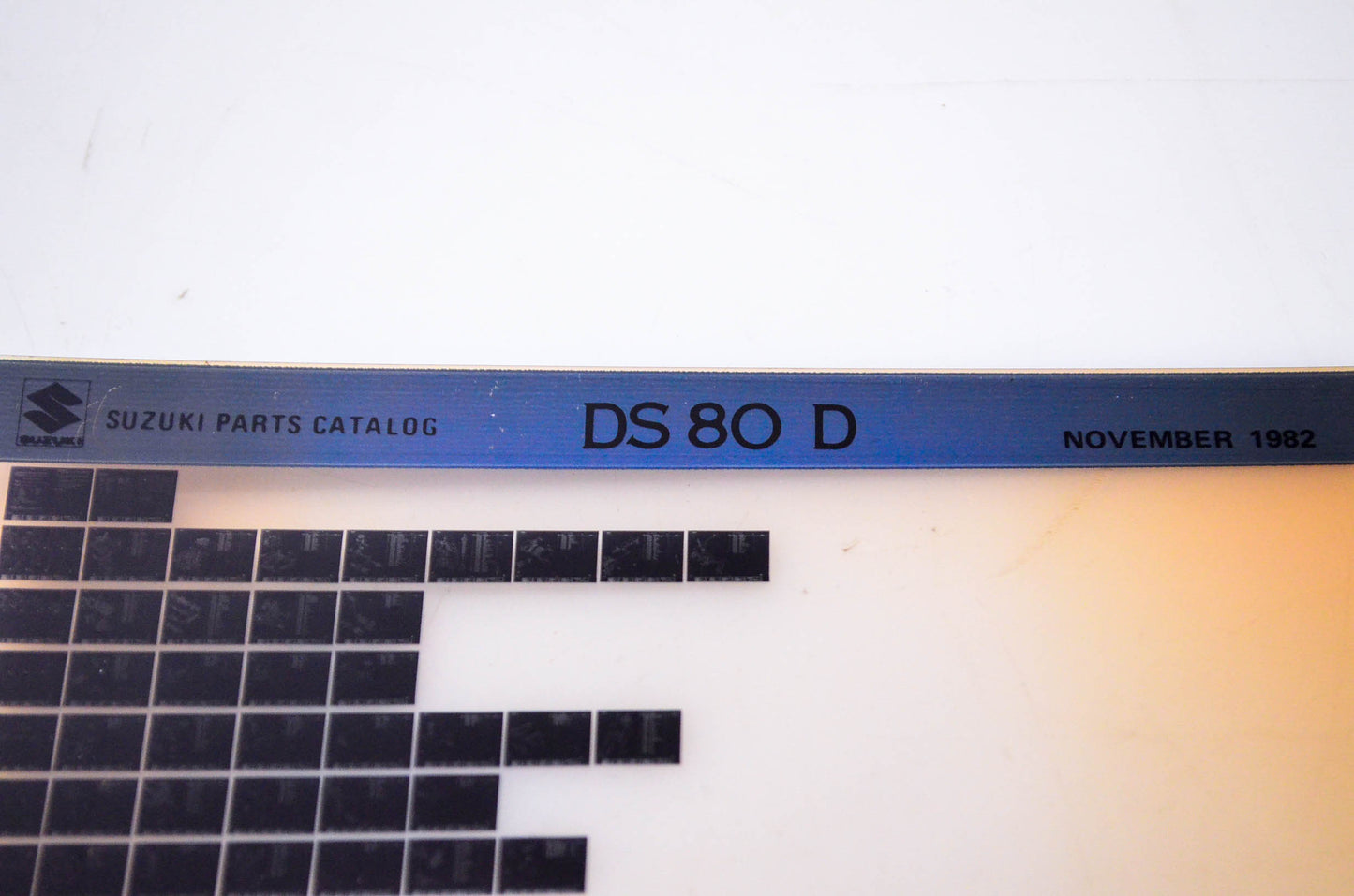 OEM Suzuki DS 80 D 1982/November Parts Catalog Microfiche