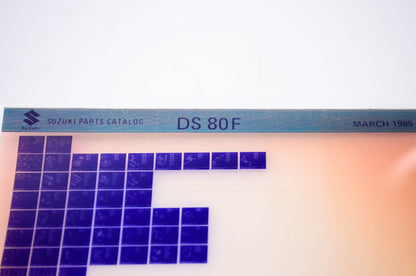 OEM Suzuki DS 80 F 1985/March Parts Catalog Microfiche