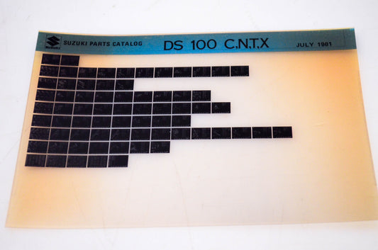 OEM Suzuki DS 100 C,N,T,X 1981/July Parts Catalog Microfiche