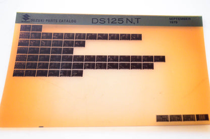 OEM Suzuki DS125N,T 1979/September Parts Catalog Microfiche