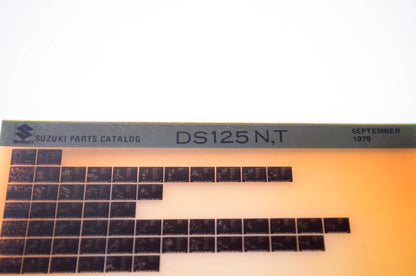 OEM Suzuki DS125N,T 1979/September Parts Catalog Microfiche