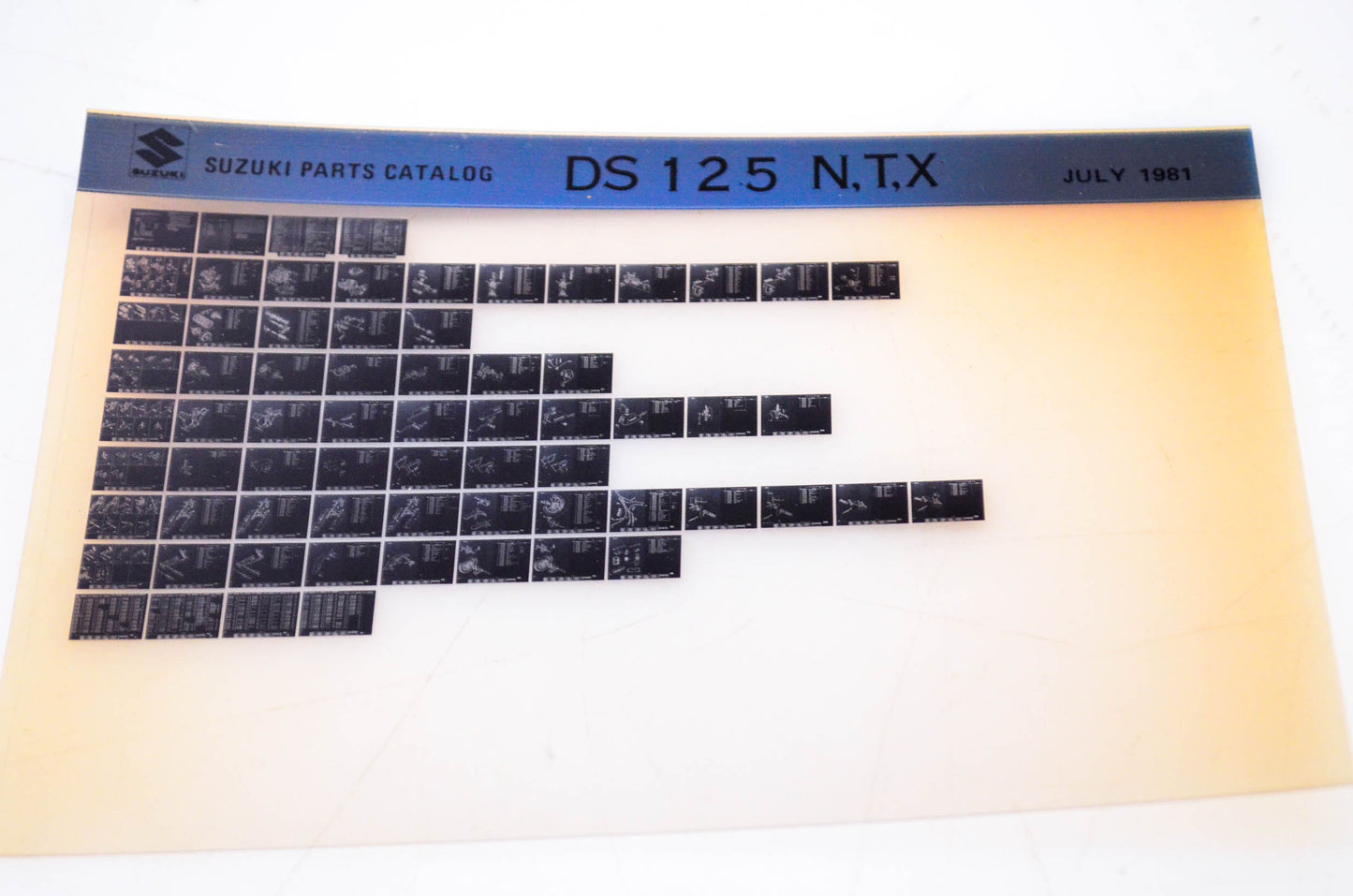 OEM Suzuki DS 125 N,T,X 1981/July Parts Catalog Microfiche