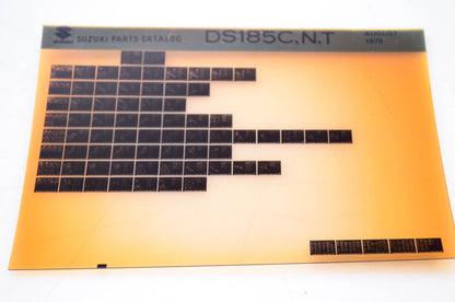OEM Suzuki DS185C,N,T 1979/August Parts Catalog Microfiche