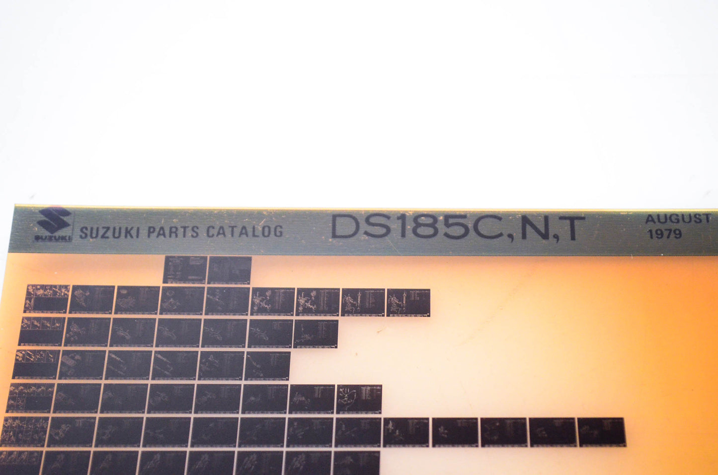 OEM Suzuki DS185C,N,T 1979/August Parts Catalog Microfiche
