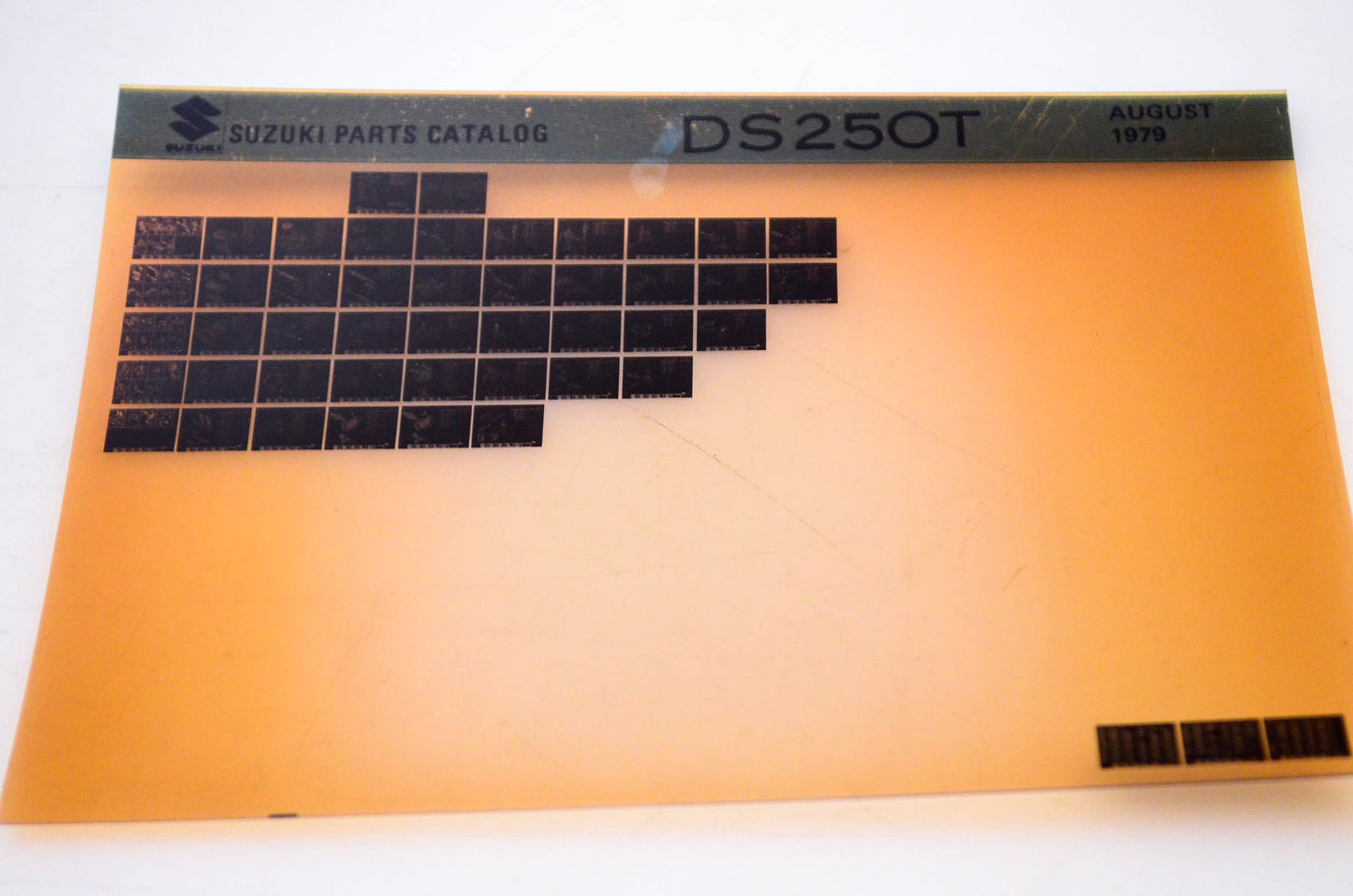 OEM Suzuki DS250T 1979/August Parts Catalog Microfiche