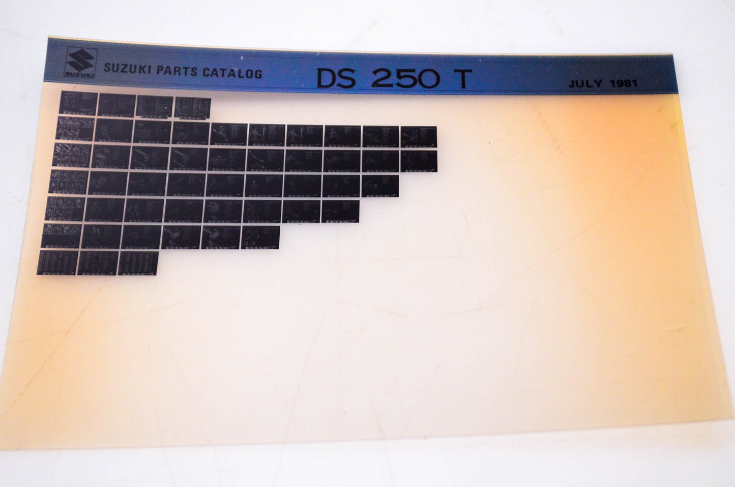 OEM Suzuki DS 250 T 1981/July Parts Catalog Microfiche