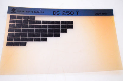 OEM Suzuki DS 250 T 1981/July Parts Catalog Microfiche