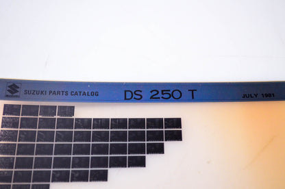 OEM Suzuki DS 250 T 1981/July Parts Catalog Microfiche