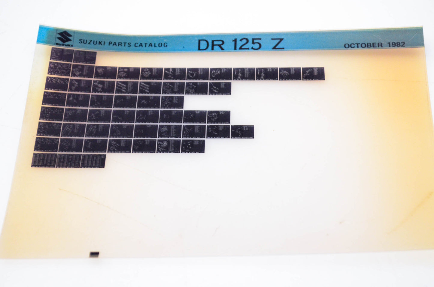 OEM Suzuki DR 125 Z 1982/October Parts Catalog Microfiche