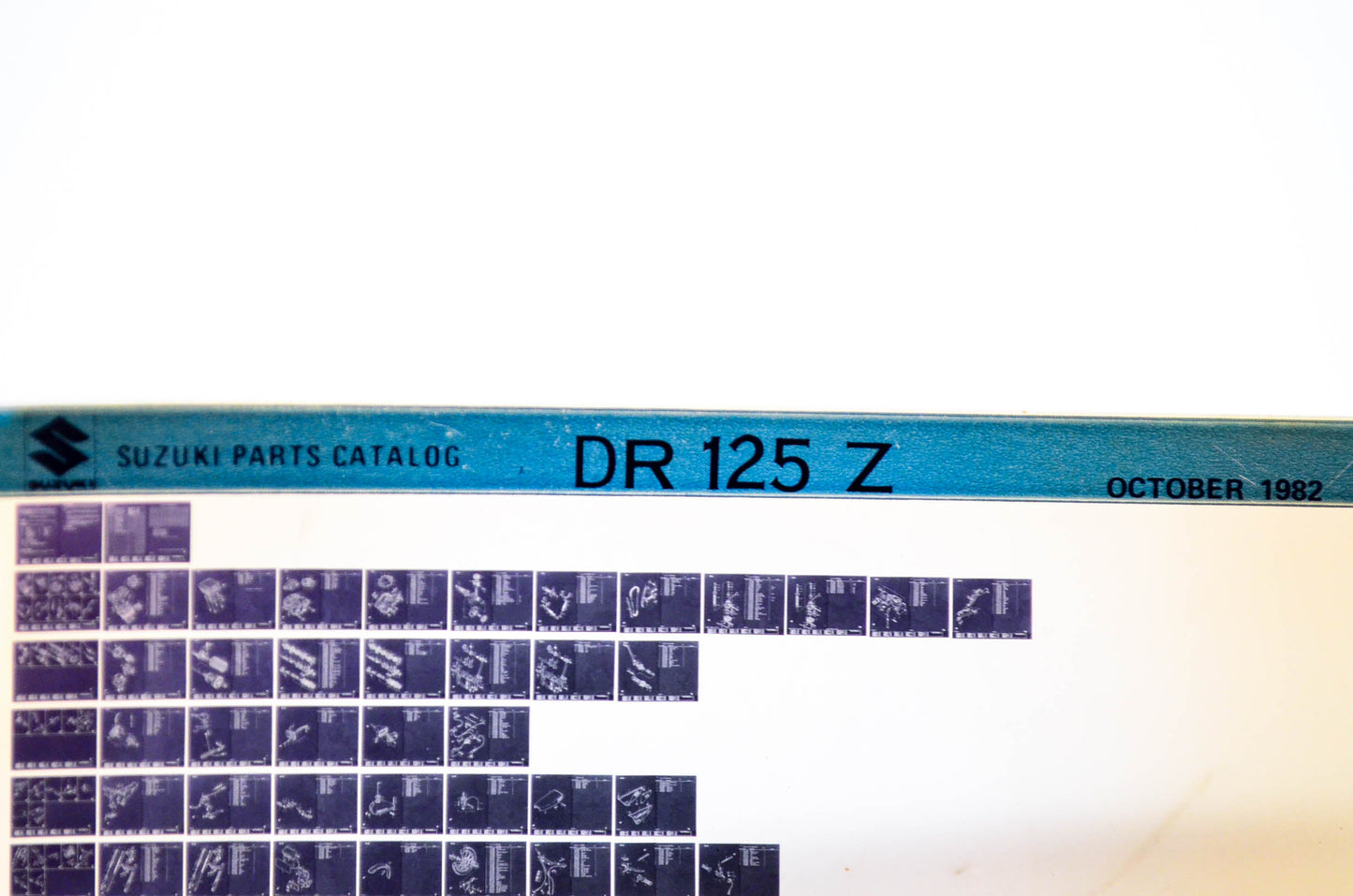 OEM Suzuki DR 125 Z 1982/October Parts Catalog Microfiche