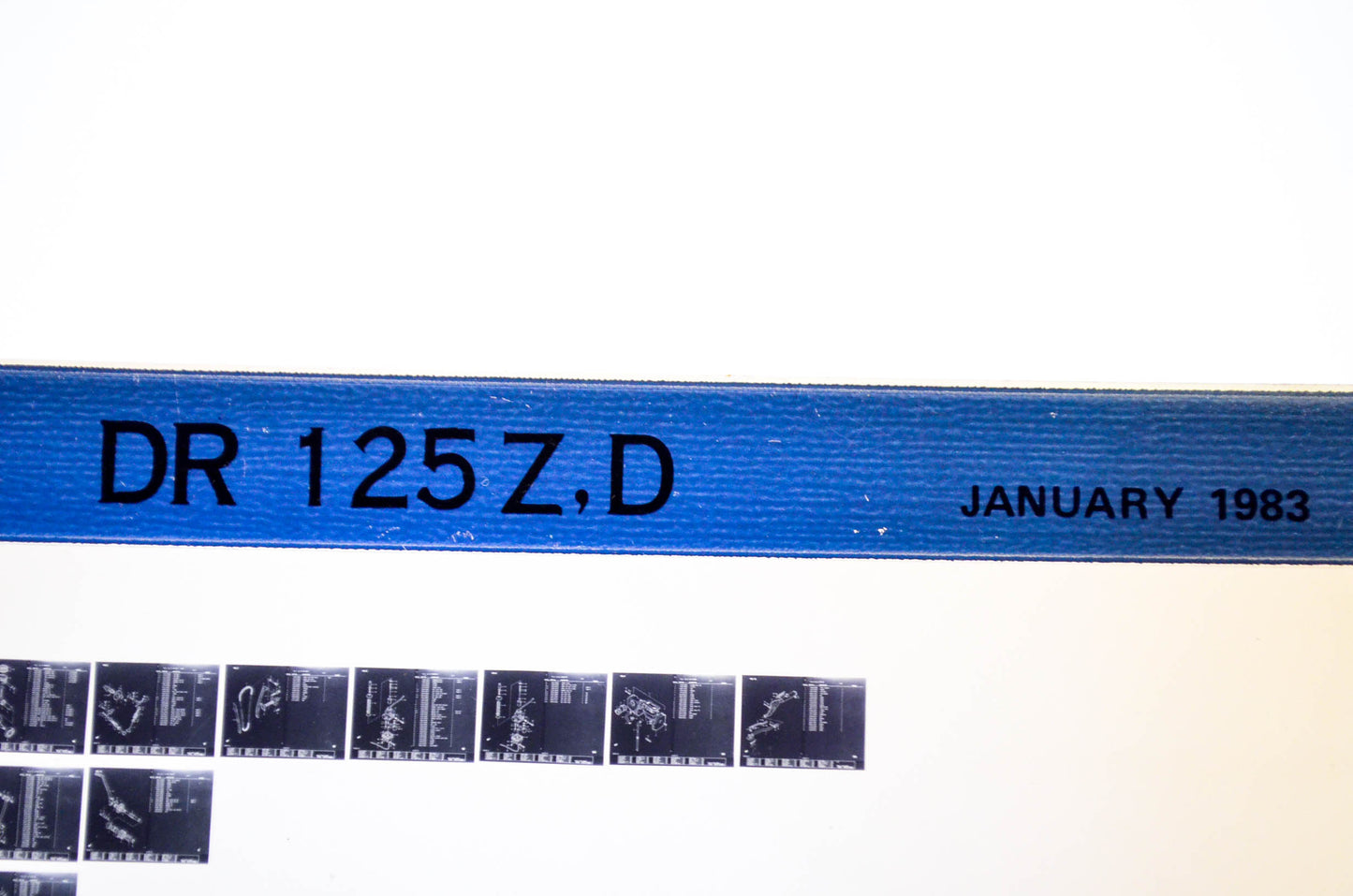 OEM Suzuki DR 125Z,D 1983/January Parts Catalog Microfiche