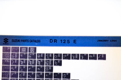 OEM Suzuki DR 125 E 1984/January Parts Catalog Microfiche