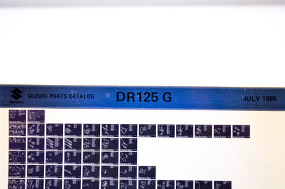 OEM Suzuki DR125 G 1985/July Parts Catalog Microfiche