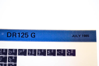 OEM Suzuki DR125 G 1985/July Parts Catalog Microfiche