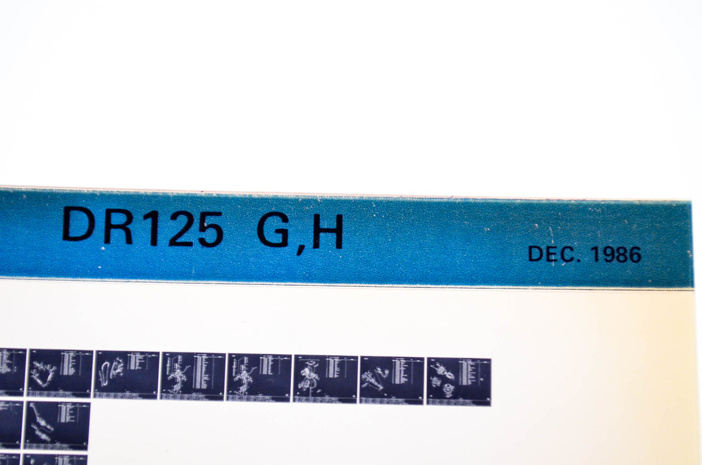 OEM Suzuki DR125 G,H 1986/December Parts Catalog Microfiche