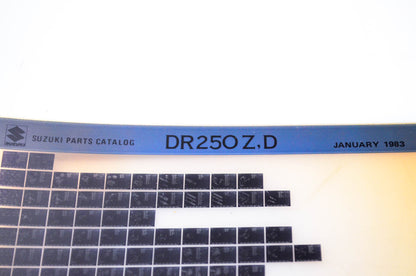 OEM Suzuki DR250 Z,D 1983/January Parts Catalog Microfiche