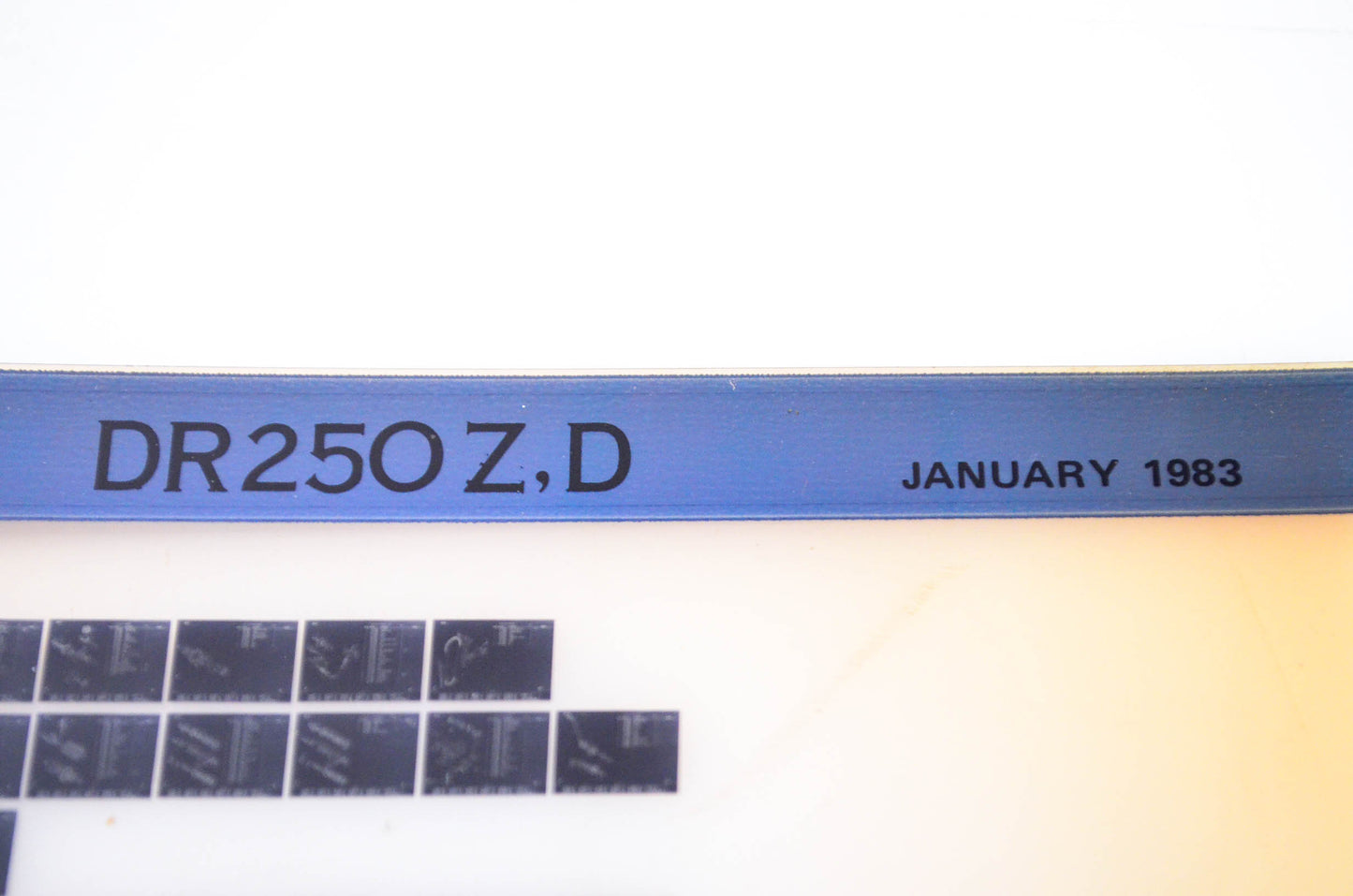 OEM Suzuki DR250 Z,D 1983/January Parts Catalog Microfiche