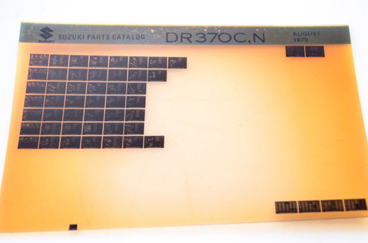 OEM Suzuki DR370C,N 1979/August Parts Catalog Microfiche