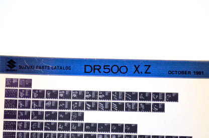 OEM Suzuki DR500 X,Z 1981/October Parts Catalog Microfiche