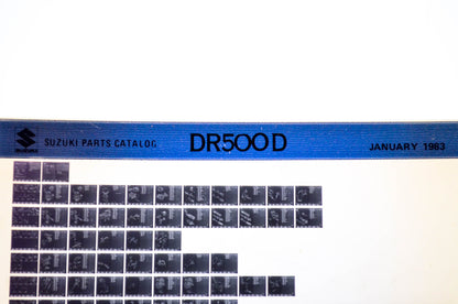 OEM Suzuki DR500D 1983/January Parts Catalog Microfiche