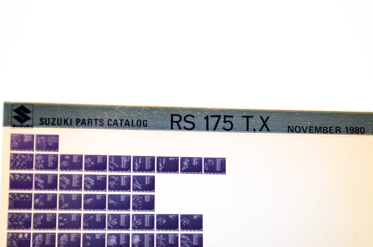 OEM Suzuki RS 175 T,X 1980/November Parts Catalog Microfiche
