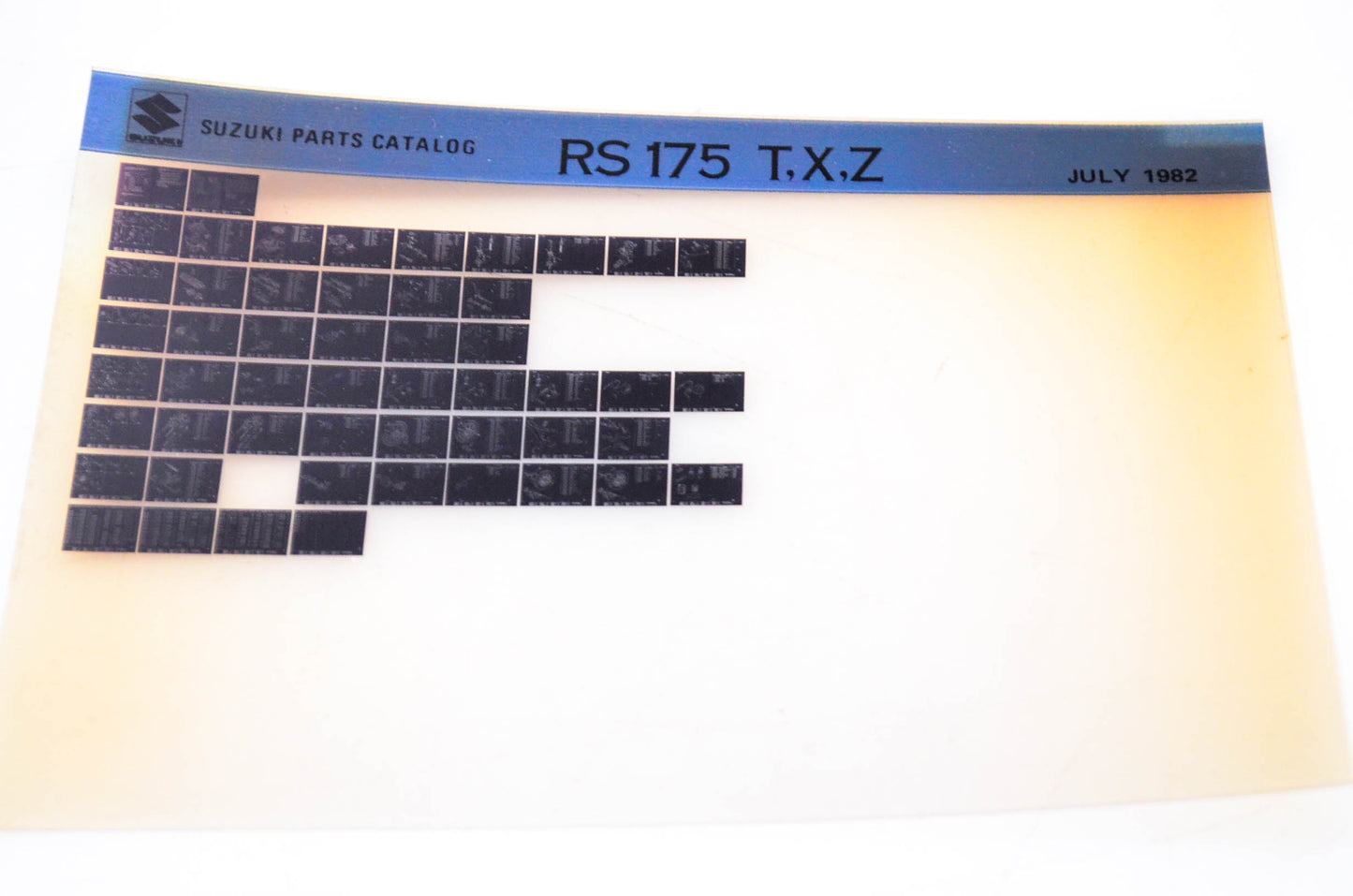 OEM Suzuki RS 175 T,X,Z 1982/July Parts Catalog Microfiche