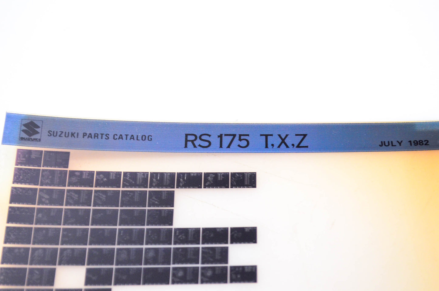 OEM Suzuki RS 175 T,X,Z 1982/July Parts Catalog Microfiche
