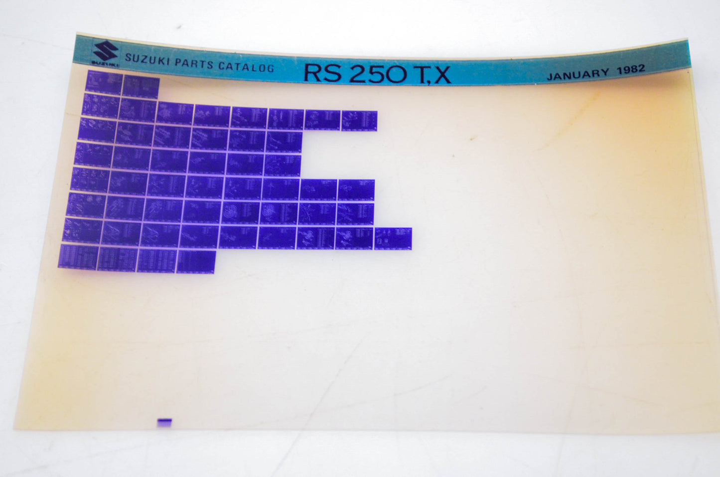 OEM Suzuki RS250T,X 1982/January Parts Catalog Microfiche
